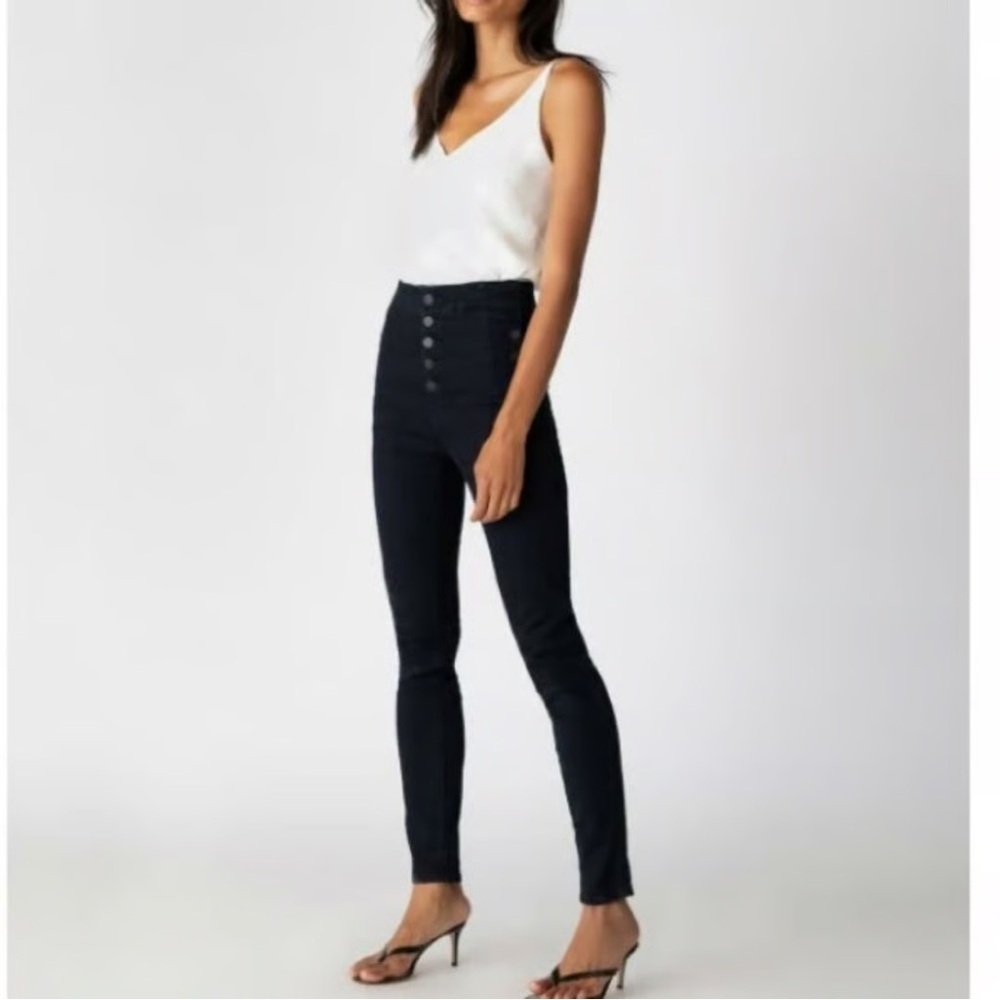 J Brand Natasha Jeans in Bluebird Dark Blue Skinny High Waist Denim Size 26